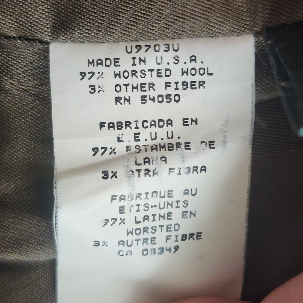 Lauren Ralph Lauren Blazer Womens 4 Olive Green Wool Military Utility Jacket USA - Picture 7 of 11